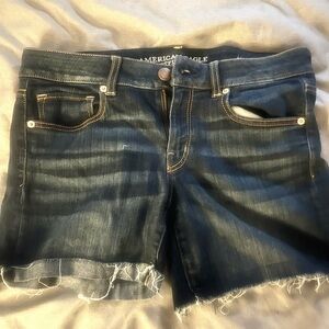 American Eagle Dark Wash Denim Cutoff Shorts